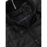 Black Hybrid Bomber Jacket1