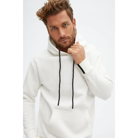 Stone Rose Cream Solid Fleece Hoodie