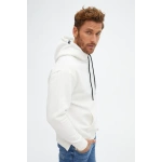 Cream Solid Fleece Hoodie 1