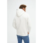 Cream Solid Fleece Hoodie 1