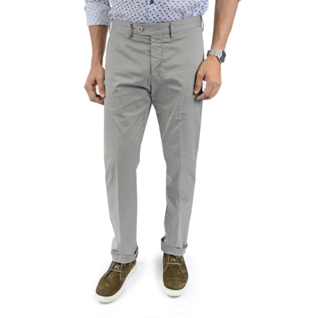 Stone Rose Italian Garment Dyed Chino Pants In Gray