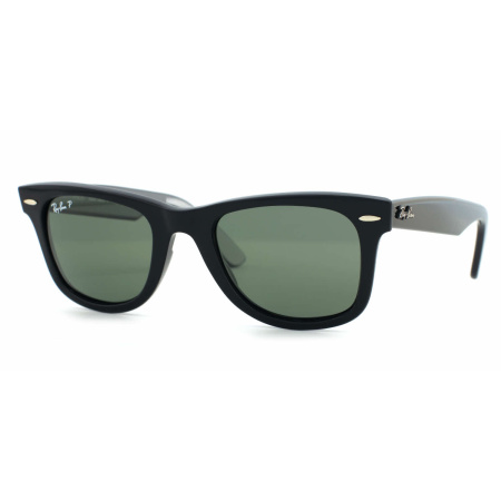 Ray-Ban RB2140 - Original Wayfarer Black / Crystal Green Polarized Lens 50-22-150