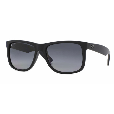 Ray-Ban RB4165 Justin in Black Rubber with Polarized Grey Gradient Lenses 55-16-145