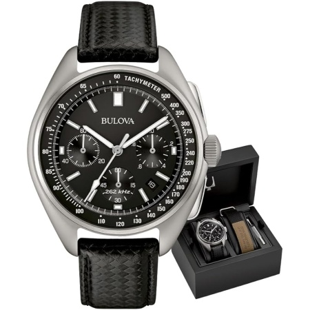 Bulova Lunar Pilot Archive Series 96B251- Historic Chronograph Watch