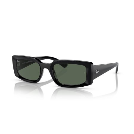 Ray-Ban RB4395 Kiliane Bio-Based: Eco-Conscious Black Frame with Dark Green Classic Lenses
