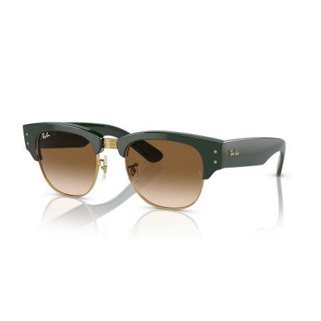 Ray-Ban RB0316S Mega Clubmaster: Green On Gold Frame with Light Brown Gradient Lenses