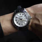 Seiko Presage GMT Watch with Elegant Leather Strap