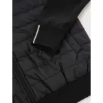 Black Hybrid Bomber Jacket1