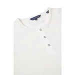 White Solid 3 Buttons Henley1