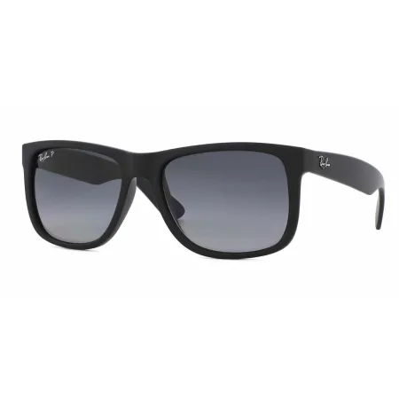 Ray-Ban RB4165 Justin in Black Rubber with Polarized Grey Gradient Lenses 55-16-145