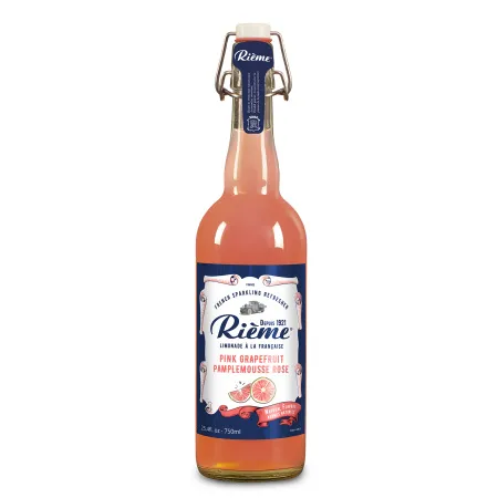 Rieme Sparkling French Limonade, Pink Grapefruit, 750ml 6 PACK