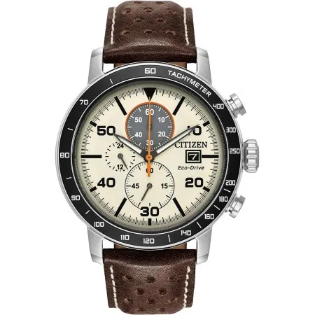 Citizen Brycen Eco-Drive CA0649-06X - Stylish Leather Chronograph