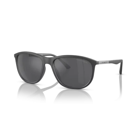 Emporio Armani EA4201 Sunglasses: Matte Grey Frame with Grey Mirror Silver Lenses for Sleek Sophistication