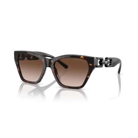 Emporio Armani EA4203U Sunglasses: Shiny Havana Frame with Gradient Brown Lenses for Modern Elegance