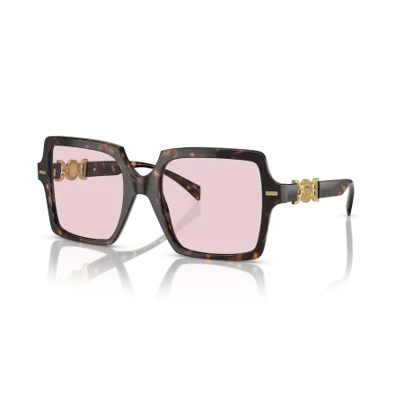 Versace Elegant Havana Frame Sunglasses with Photo Pink Lenses: VE4441 - Perfect Blend of Style and Comfort