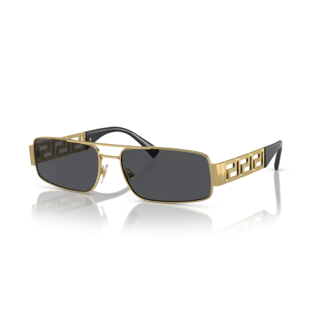 Versace VE2257 Sunglasses: Gold Frame with Dark Grey Lenses for Unmatched Luxury