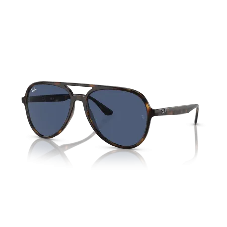 Ray-Ban RB4376 Havana Frame with Dark Blue Classic Lenses: Bold Elegance in Size L
