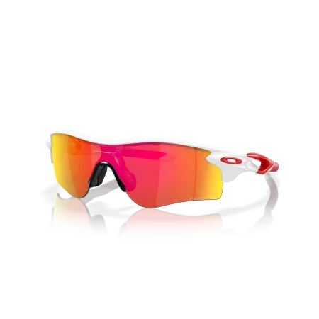 Oakley OO9206 RadarLock Path Low Bridge Fit: Polished White Frame with Prizm Ruby Lenses
