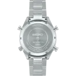 Seiko Silver Black Dial Chronograph Watch