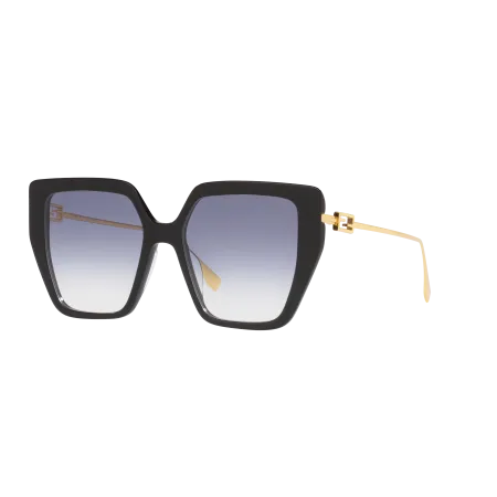 Fendi FE40012U Sunglasses - Wide High Bridge Fit - Black Frame with Grey Gradient Lenses