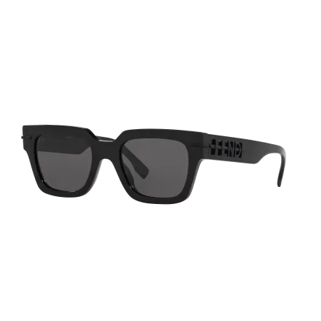 Fendi FE40078I Sunglasses - Regular High Bridge Fit - Black Shiny Frame with Blue Solid Color LensesExplore the striking Fendi FE40078I sunglasses. Featuring a regular high bridge fit and a shiny black frame with blue solid color lenses, these sunglasses offer a bold and contemporary look.