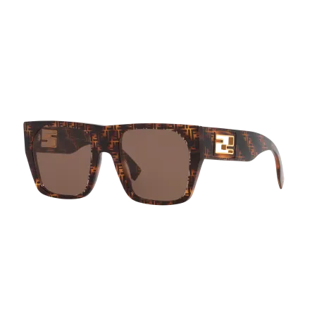 Fendi Baguette FE40124I Sunglasses - High Bridge Fit - Tortoise Frame with Brown Lenses