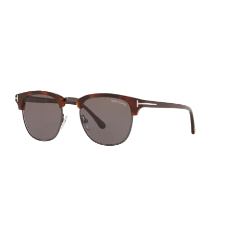 Tom Ford FT0248 Henry Sunglasses - Regular High Bridge Fit - Tortoise Light Frame with Brown Gradient Lenses