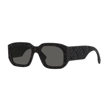 Fendi Shadow FE40113I Sunglasses - High Bridge Fit - Black Frame with Grey Solid Color Lenses
