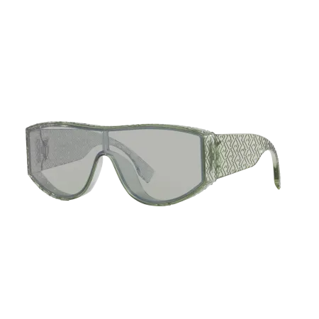 Fendi Lab FE40128I Sunglasses - High Bridge Fit - Green Frame with Light Green Lenses